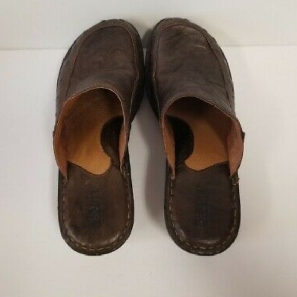 Born Marley Studded Leather Platform Slip-On Clogs - Picture 2 of 10